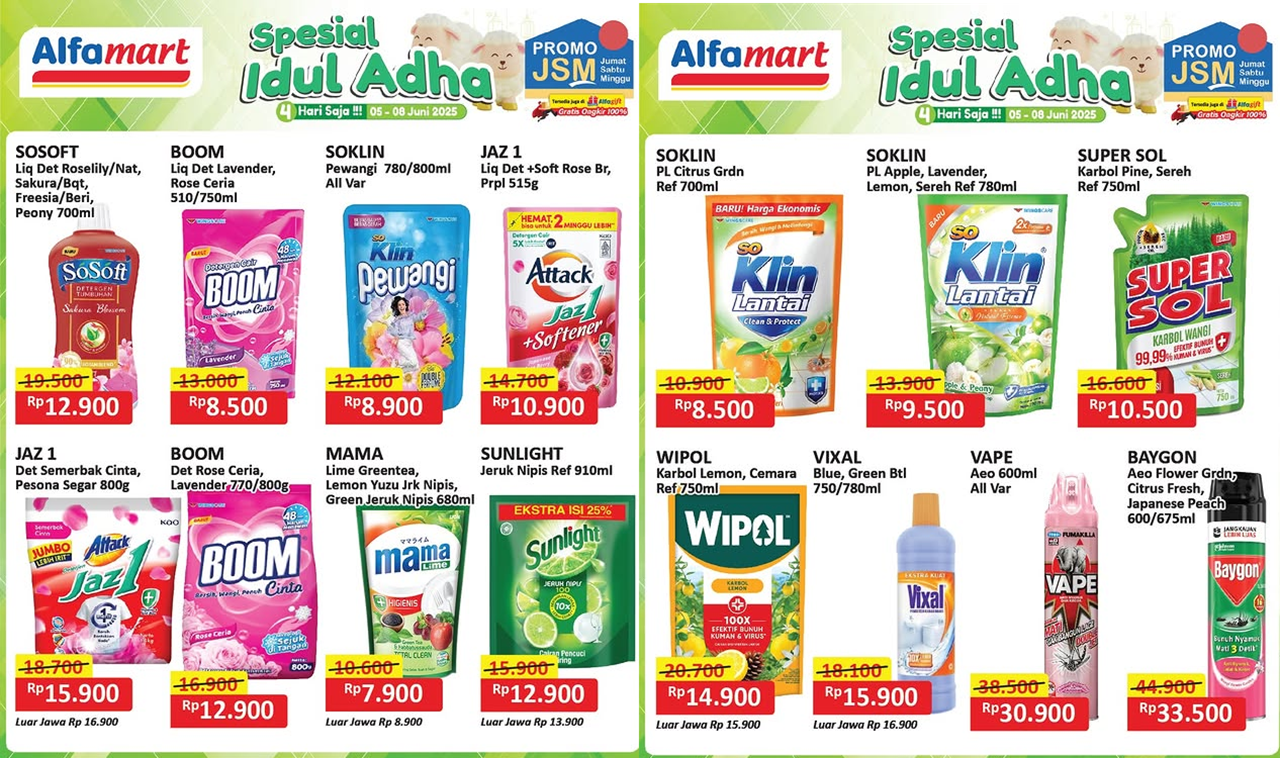 Katalog Promo JSM Alfamart Hari Ini 7 Juni 2025 Spesial Idul Adha, Borong Deterjen BOOM Cuma Rp8 Ribuan!