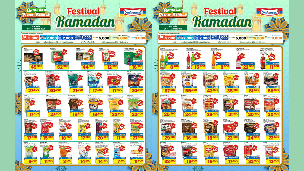 Promo Indomaret Terbaru Hari ini 7 Maret 2026, Diskon Sania Tepung Terigu-Blue Band Mulai Rp10 Ribuan