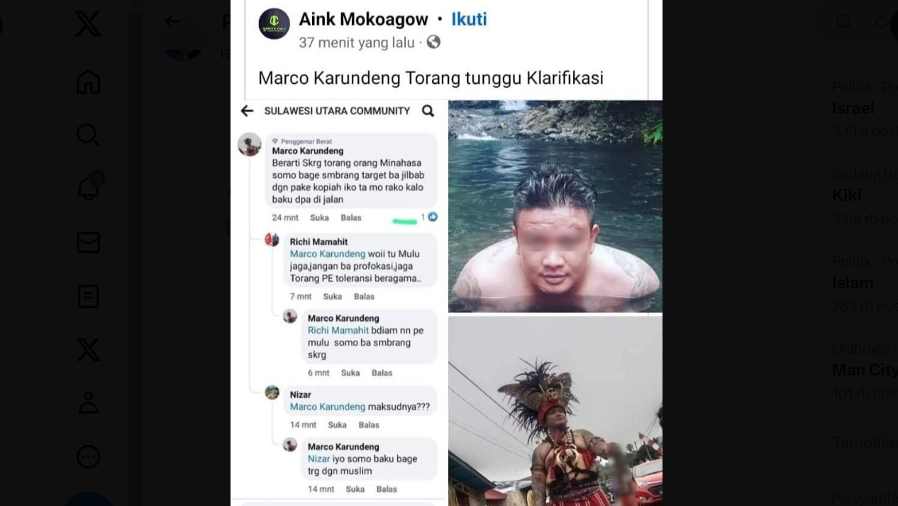 Viral Marco Karundeng dari Ormas Laskar Manguni Dicari Netizen Diduga Buat Provokasi Bentrokan di Kota Bitung