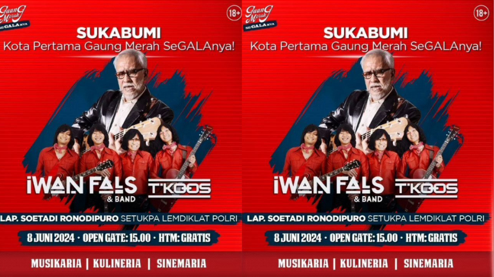 Konser Gratis Iwan Fals di Sukabumi 8 Juni 2024, Catat Lokasinya!