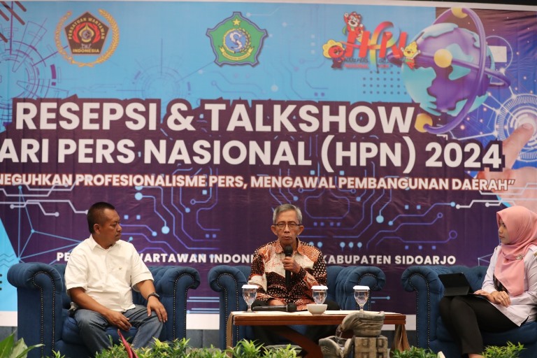 Hadiri Talkshow HPN 2024, Subandi Minta PWI Sidoarjo Kawal Pembangunan