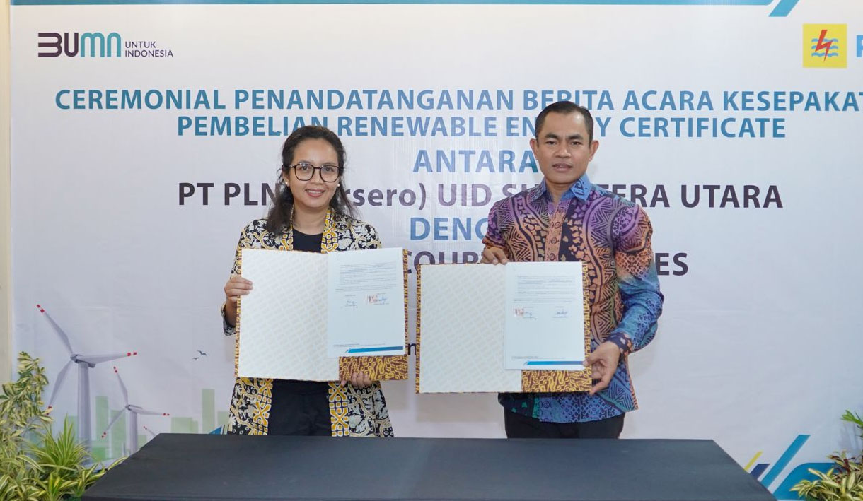 Dukung Green Industry, PLN Salurkan 275 Ribu Unit REC ke PT Agincourt Resources di Medan