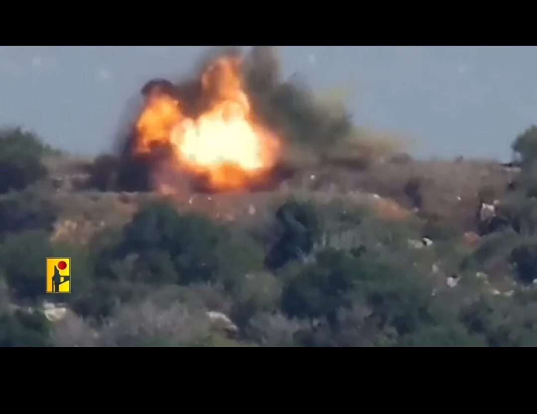 Detik-detik Rudal Hizbullah Hancurkan Tank Israel yang Sembunyi di Bawah Pohon