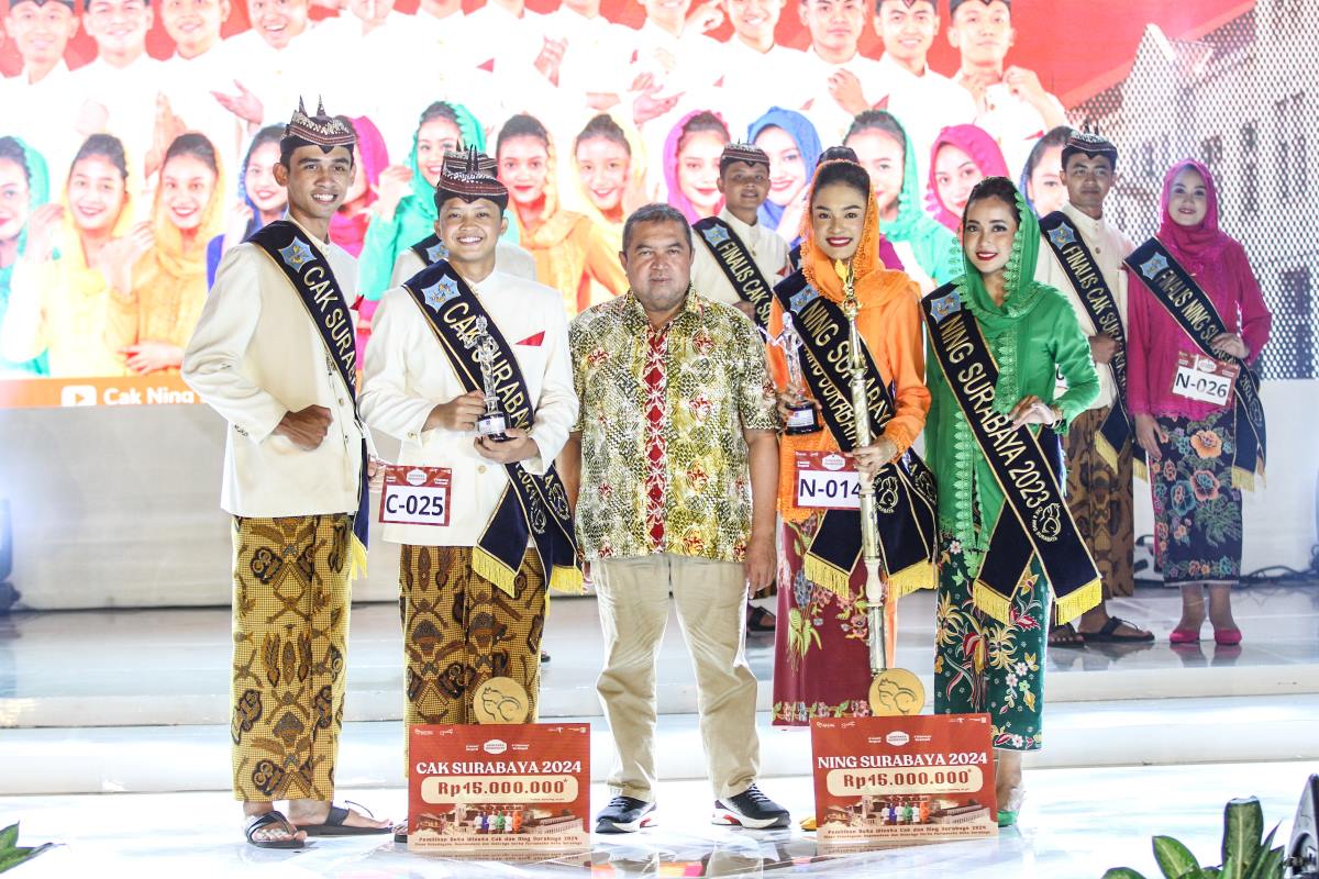 Grand Final Cak dan Ning Surabaya 2024, Cak Maudah dan Ning Joana Jadi Juara