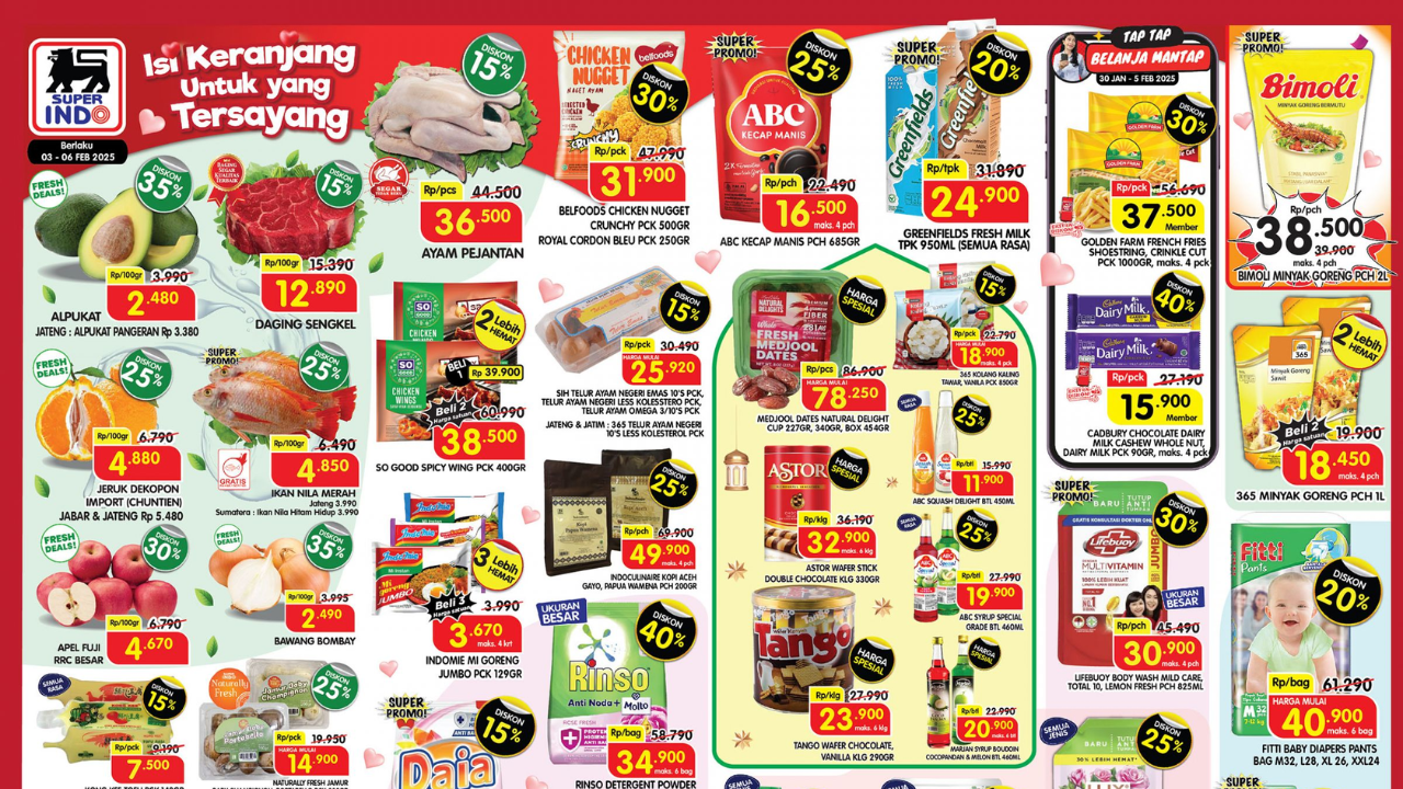 Sikat! Promo Superindo Weekday Terbaru 3-9 Februari 2025, Awal Bulan Beli Ikan Cuma Rp4 Ribuan
