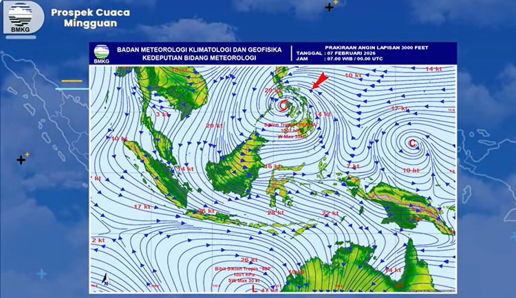 Monsun Asia Menguat, BMKG Peringatkan Hujan Lebat pada Periode 15–21 Februari