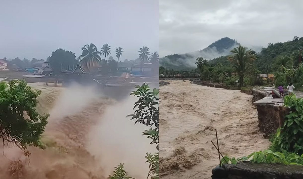 Kawasan Batu Busuak Padang Terisolasi, Jalan Putus Akibat Luapan Sungai Batang Kuranji