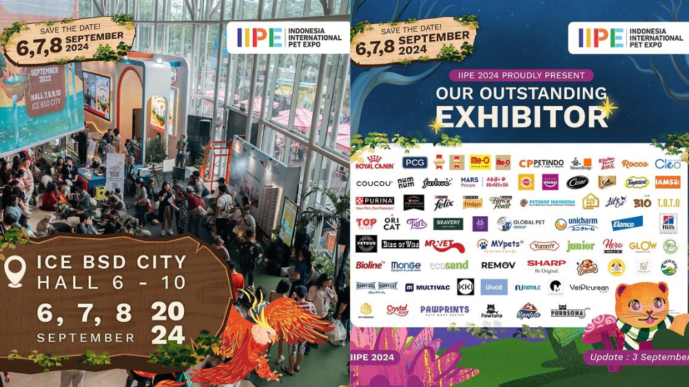 Event Indonesia International Pet Expo IIPE 2024 Digelar di ICE BSD 6-8 September 2024, Surganya Pecinta Hewan Peliharaan