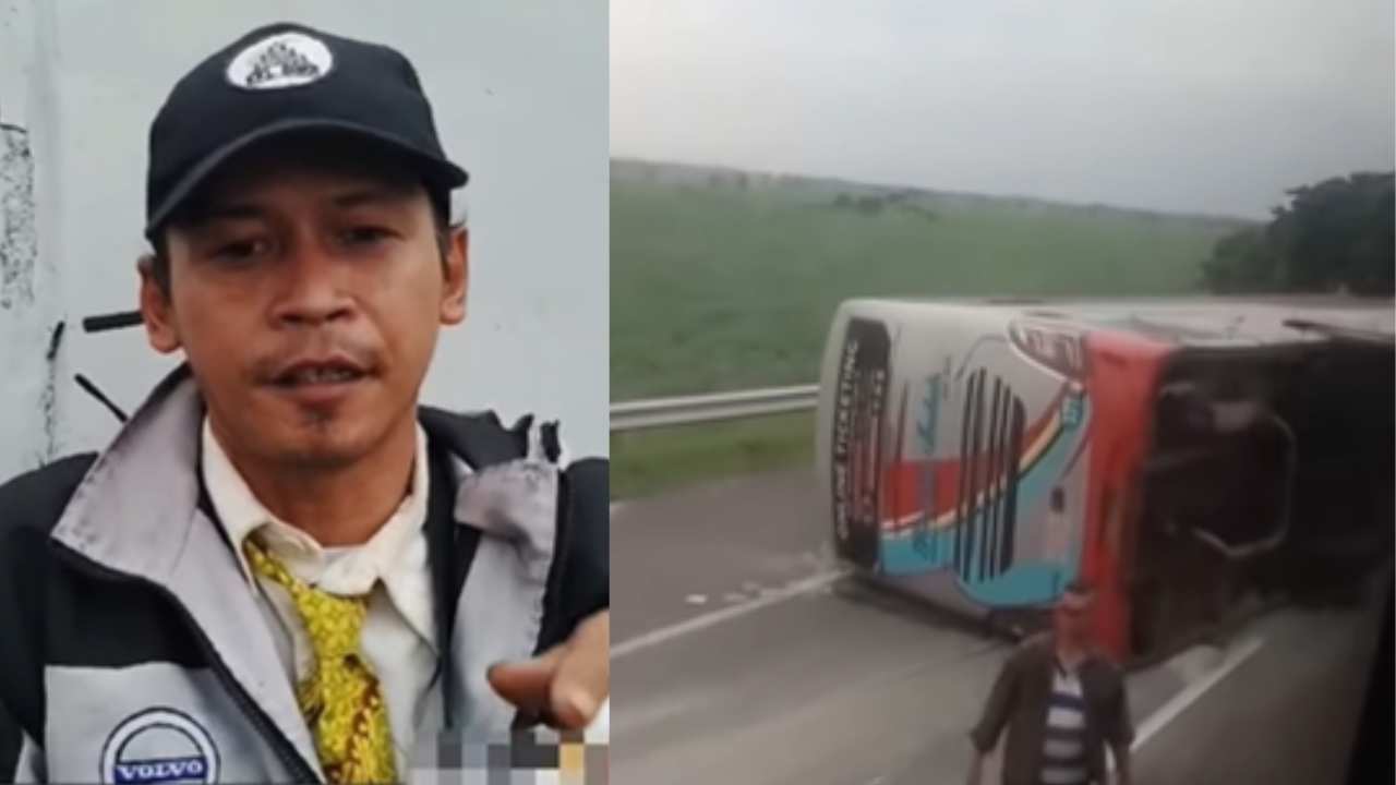 Cerita Ngeri Sopir Bus Rosalia yang Terguling di Tol Kanci-Pejagan, 4 Orang Dilarikan ke RS