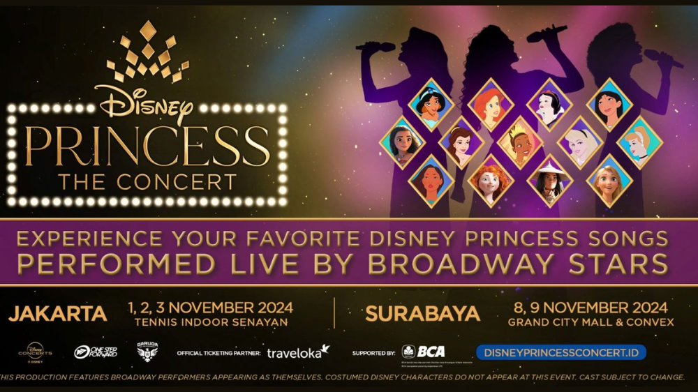 Link dan Cara Beli Tiket Disney Princess Concert 2024 di Jakarta dan Surabaya, Dibuka Hari ini Pukul 10.00 WIB