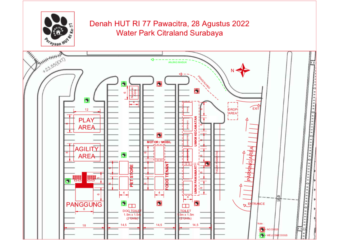 Biar Tidak Tersesat, Ini Peta PawaEdu with Dogs di Citraland Surabaya