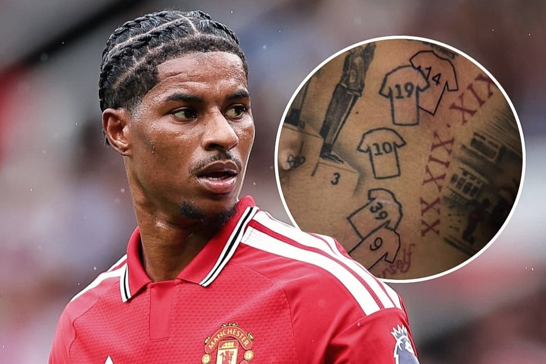 Makna di Balik Koleksi Tato Angka Marcus Rashford
