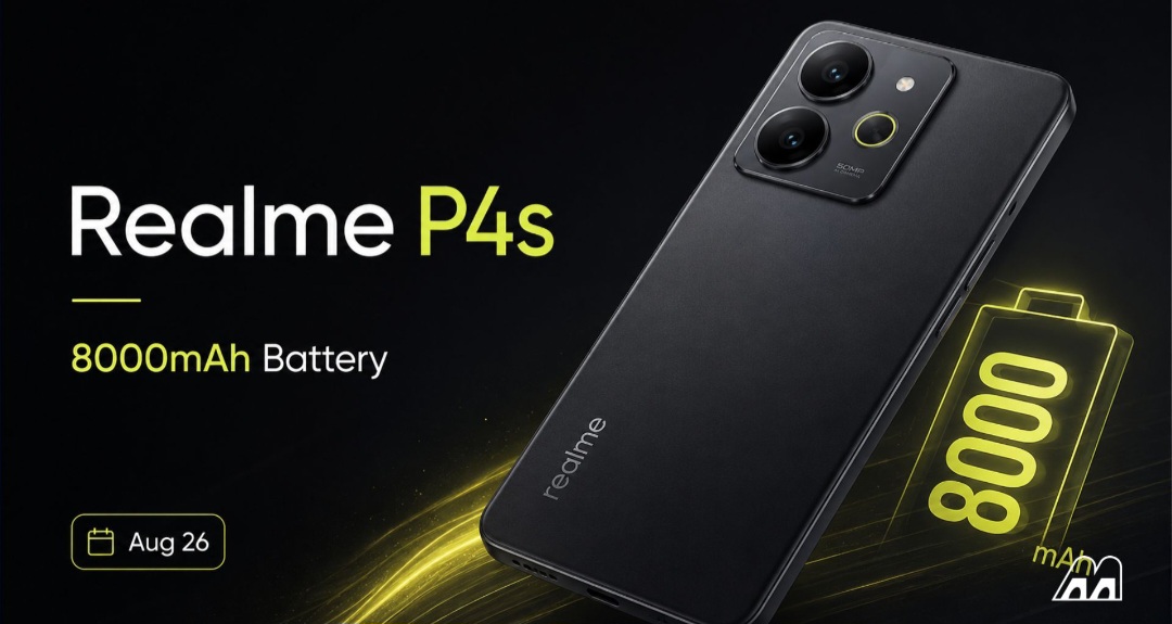Realme P4s Meluncur 26 Agustus di India, Bawa Baterai 8.000mAh dan IP69