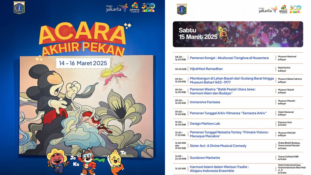 15 Event Jakarta Akhir Pekan 15-16 Maret 2025 Spesial Ramadan, Ide Ngabuburit Bareng Terkasih