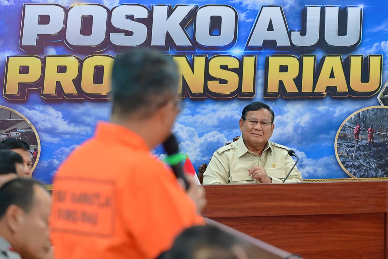 Prabowo Kirim Tambahan 700 Unit Oksigen untuk Petugas Karhutla