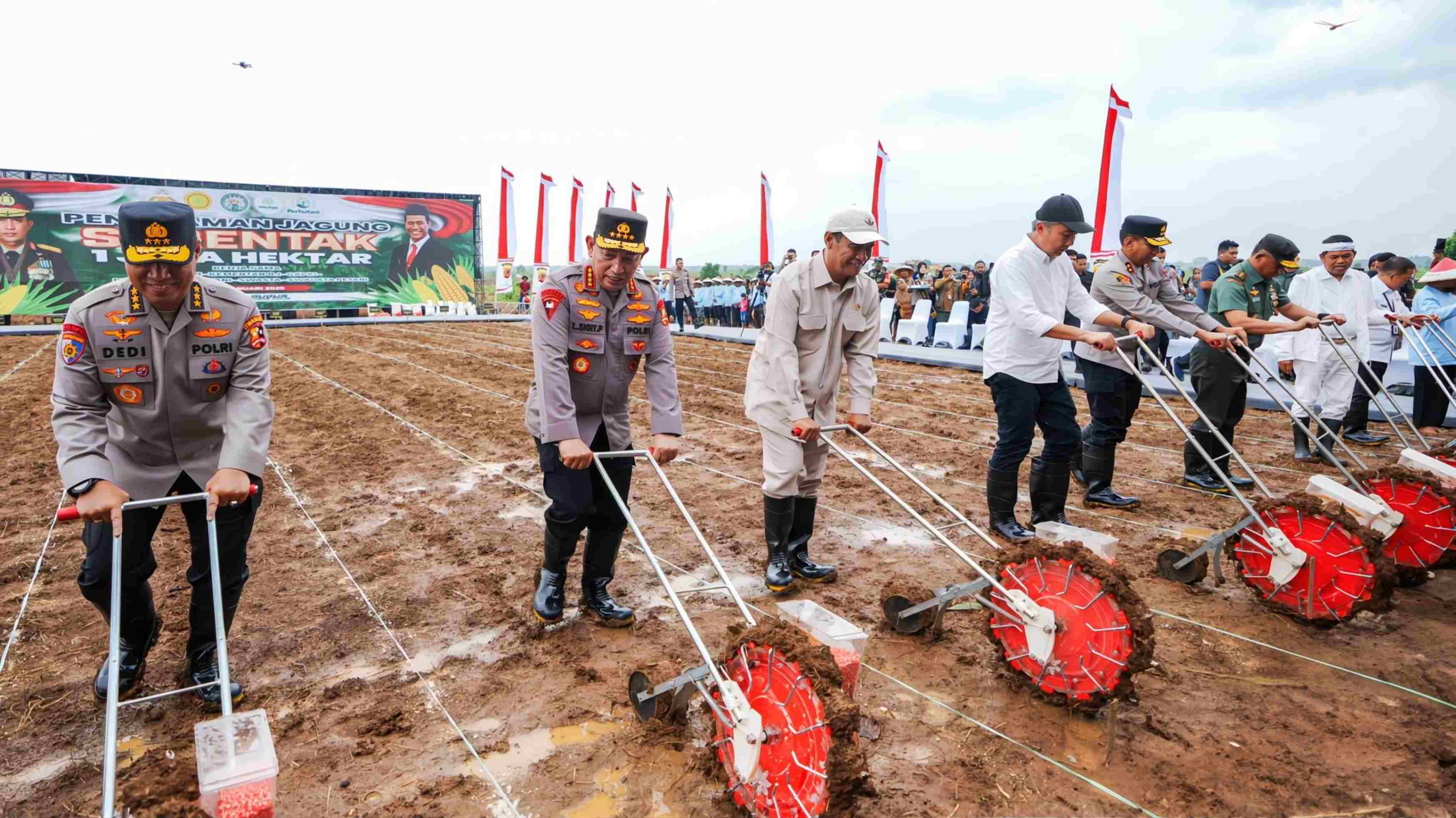 Dukung Program Swasembada Pangan 2025, Kapolri Tanam Jagung 1 Juta Hektar