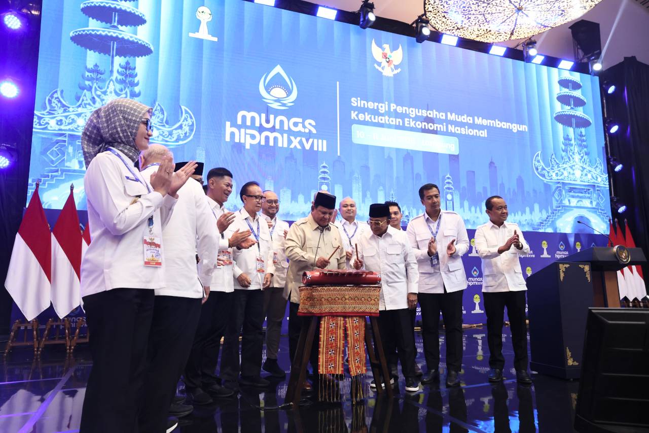 Prabowo di Munas HIPMI: Tak Ada Pertumbuhan Ekonomi Tanpa Nasionalisme