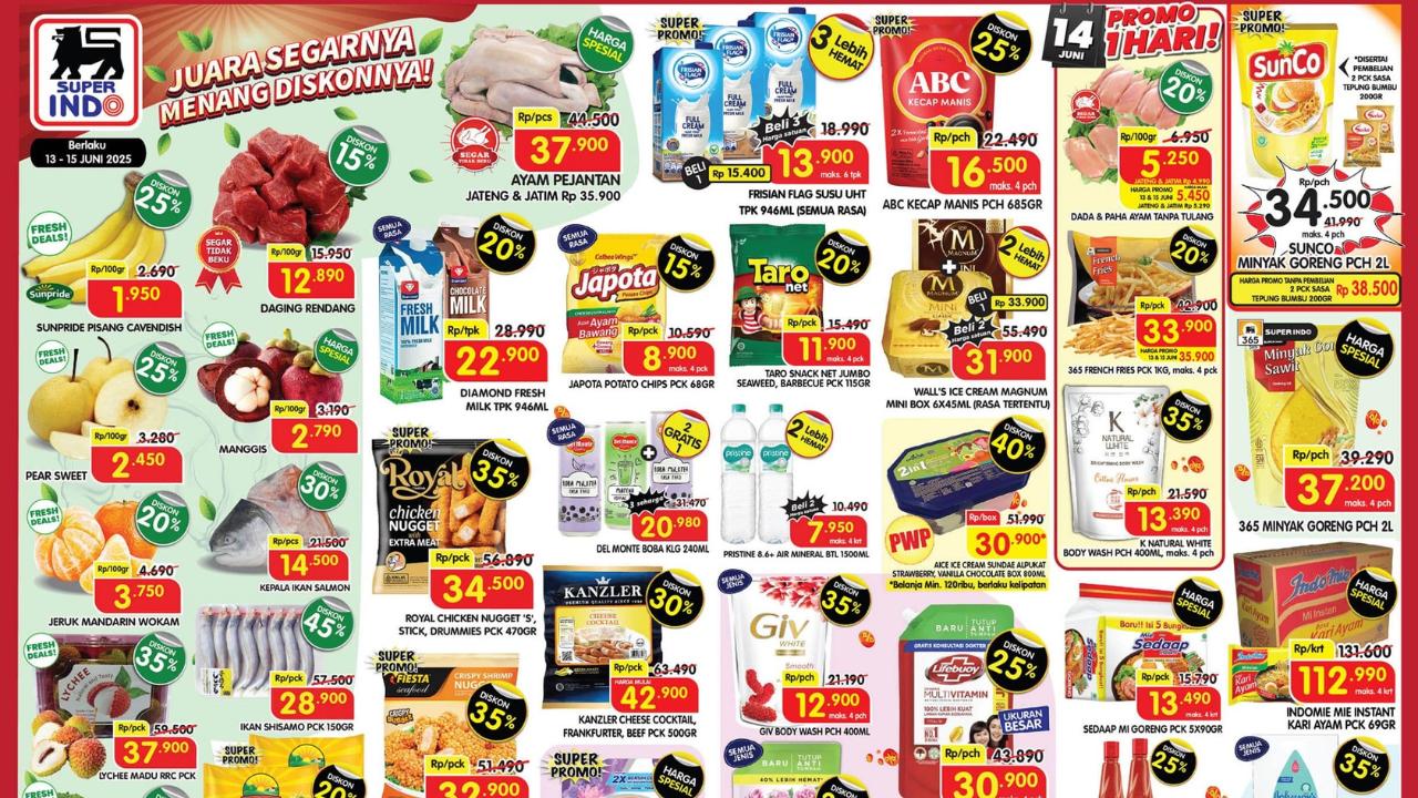Promo JSM Superindo 13-15 Juni 2025 Terbaru Minggu Ini, Kepala Ikan Salmon Rp14.500