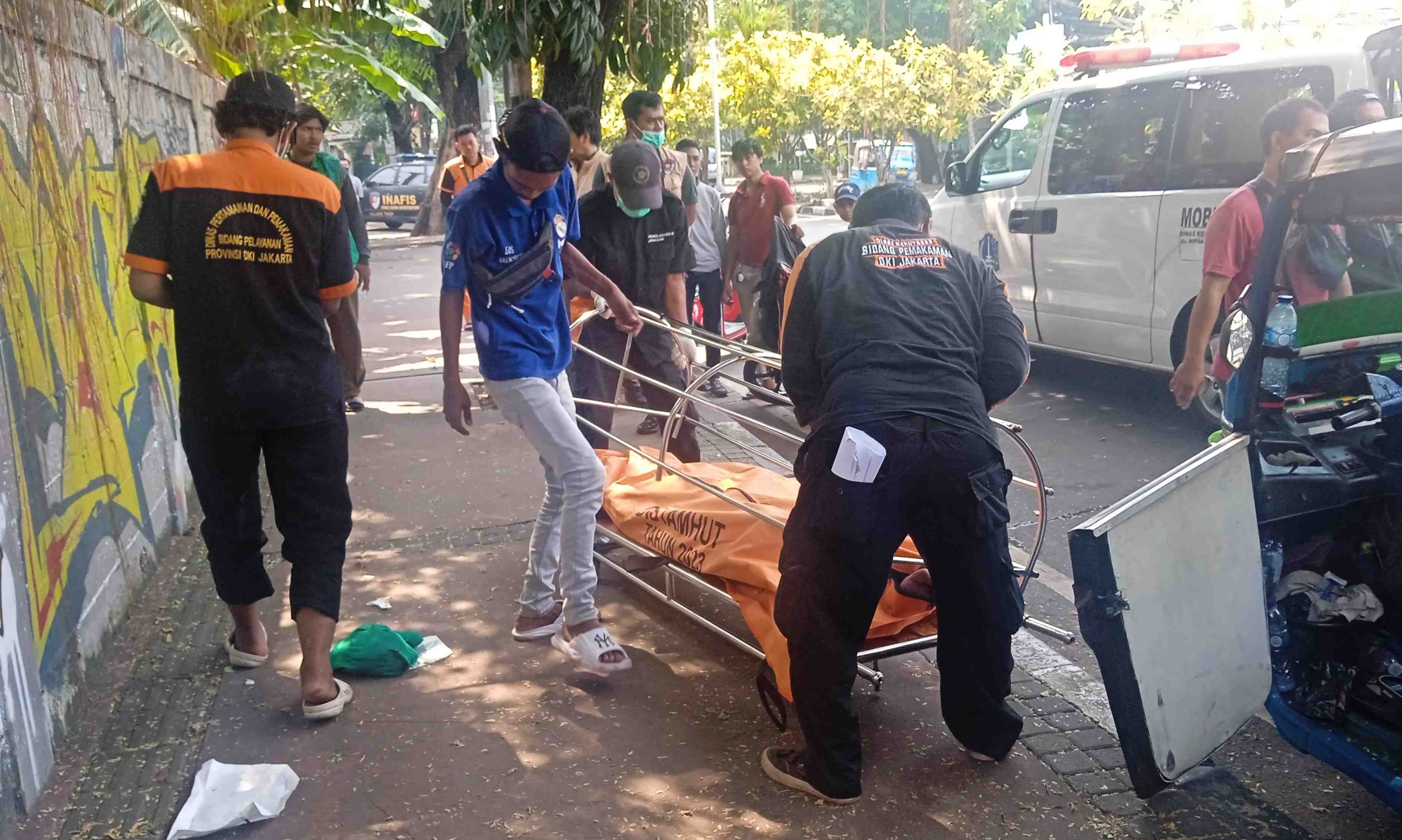 Sopir Bajaj Meninggal di Sawah Besar dengan Kondisi Mulut Berlumur Darah, Saksi: Tidur Gak Bangun-Bangun   