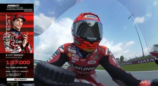 Hasil Practice MotoGP Sepang 2026: Marquez Terdepan, Martin Gigit Jari 