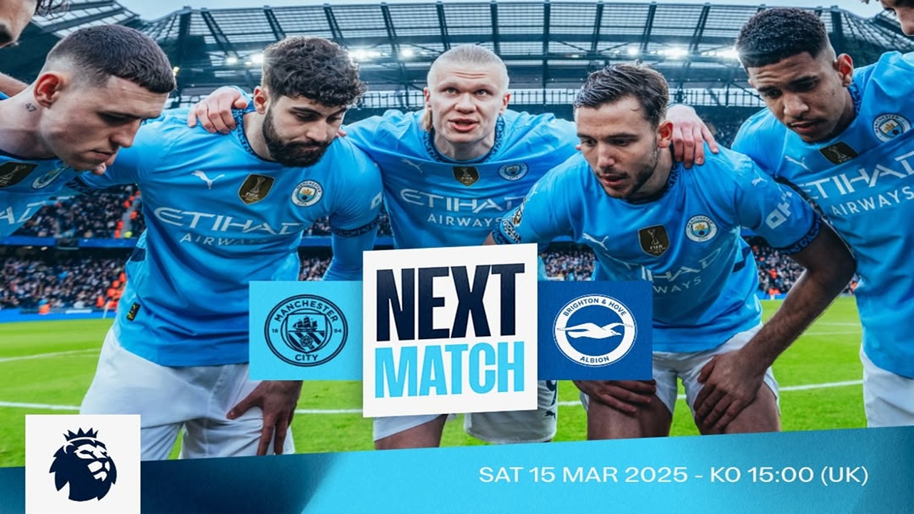 Prediksi Manchester City vs Brighton, Pep Guardiola Pasang Mode Waspada!