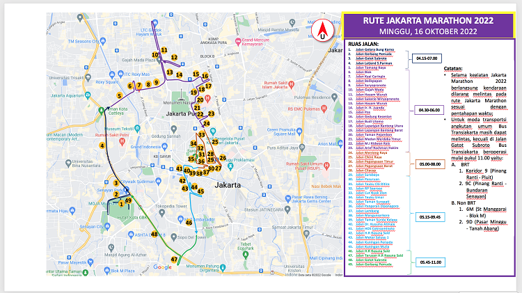 Ada Jakarta Maraton 2022, Cek Jalur Rekayasa Lalu Lintas di Sini 