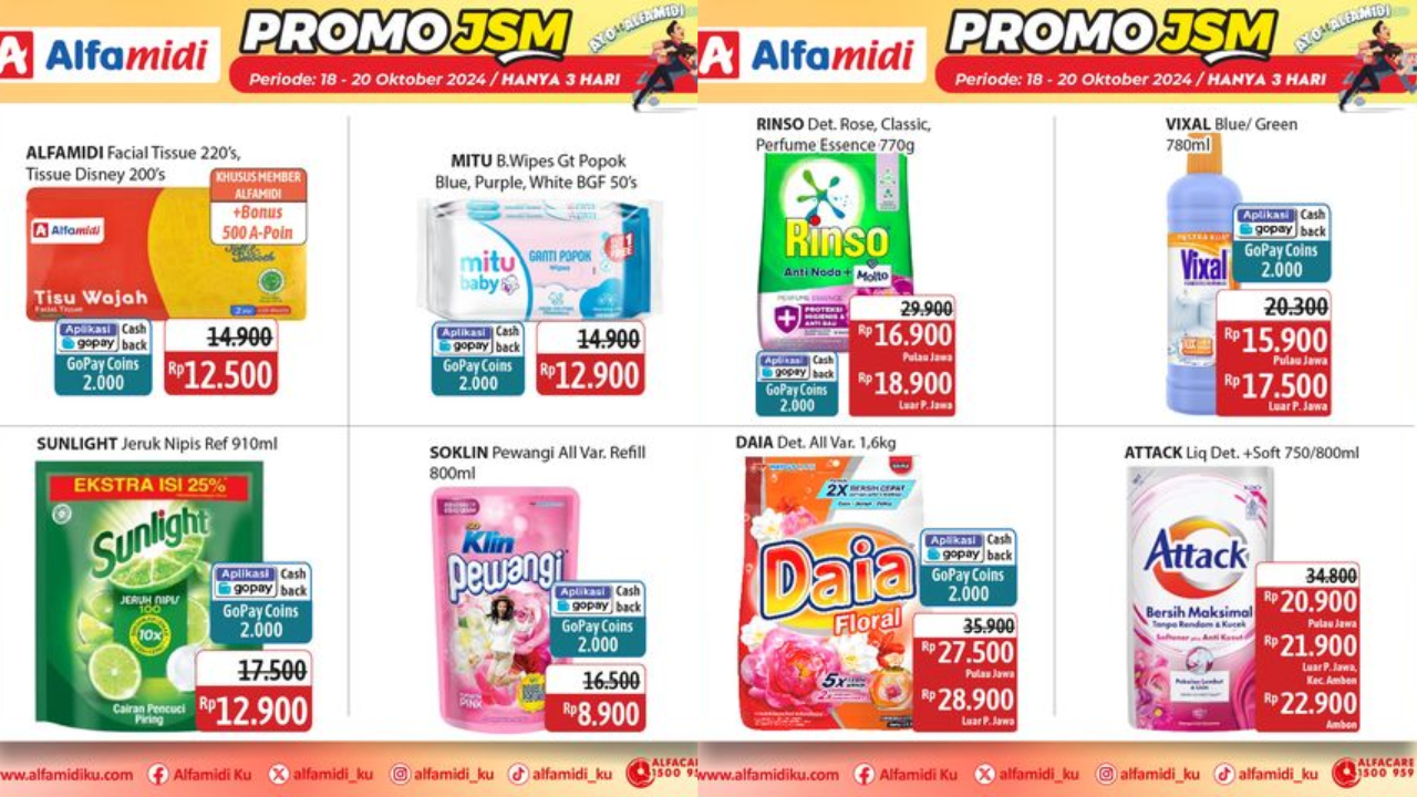 Katalog Promo JSM Alfamidi 18-20 Oktober 2024, Sabun Cuci Piring Rp12 Ribuan