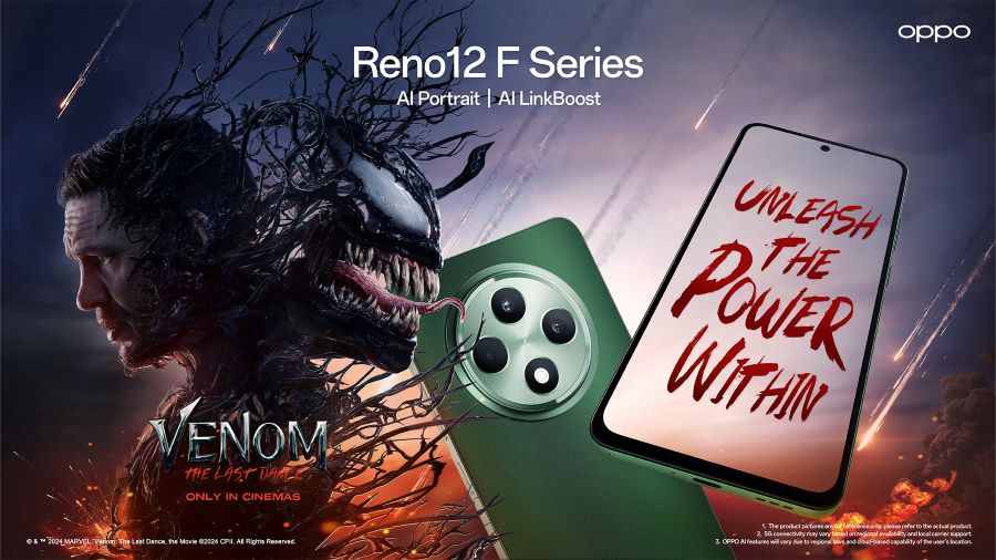 Oppo Reno 12 F Hadirkan Fitur Venomize, Spesial dari Film Venom: The Last Dance