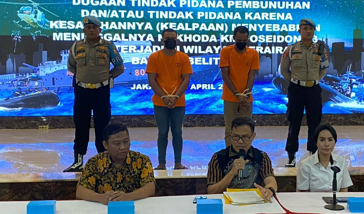 Awak dan Barang Kapal KM Poseidon 03 Lenyap, Baharkam Polri Amankan 2 Tersangka