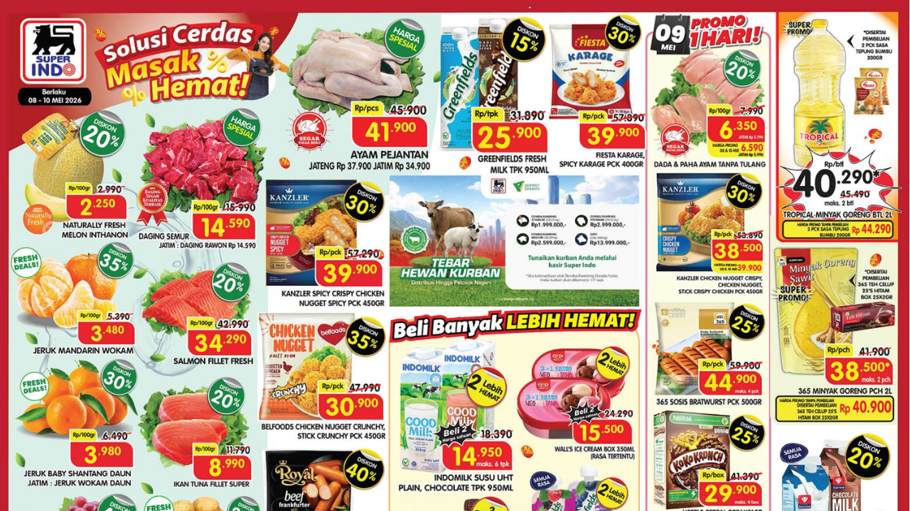 Katalog Promo Superindo Terbaru 9 Mei 2026, Diskon Belfoods Chicken Nugget untuk Bekal Anak Cuma Rp30 Ribuan