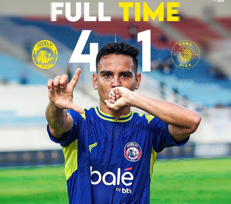 Arema FC vs PSBS Biak 4-1, Kado Manis Ulang Tahun Singo Edan!