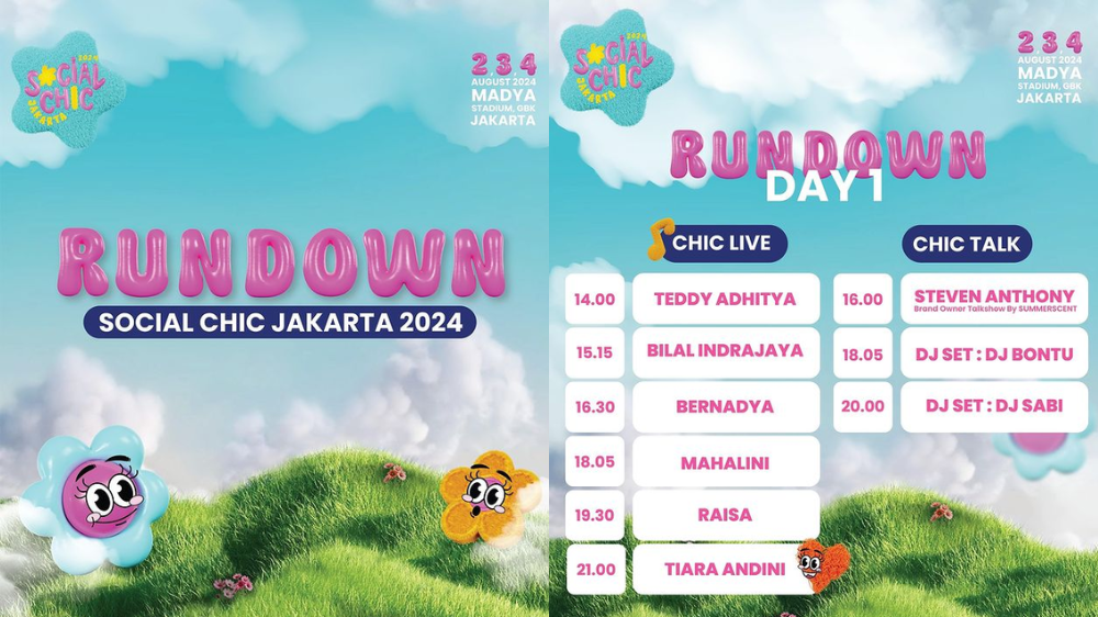 Rundown Social Chic di Stadion Madya GBK 2-4 Agustus 2024, Konser Musik Mulai Pukul 14.00 WIB