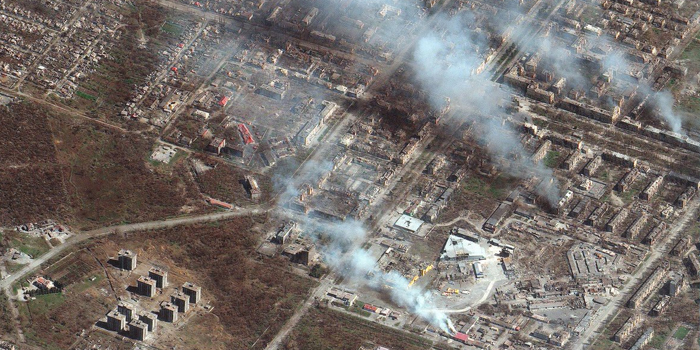 Foto Satelit Kawasan Pabrik Azovstal Luluh Lantah di Hajar Rusia, Benteng Kota Persembunyian Pejuang Ukraina 