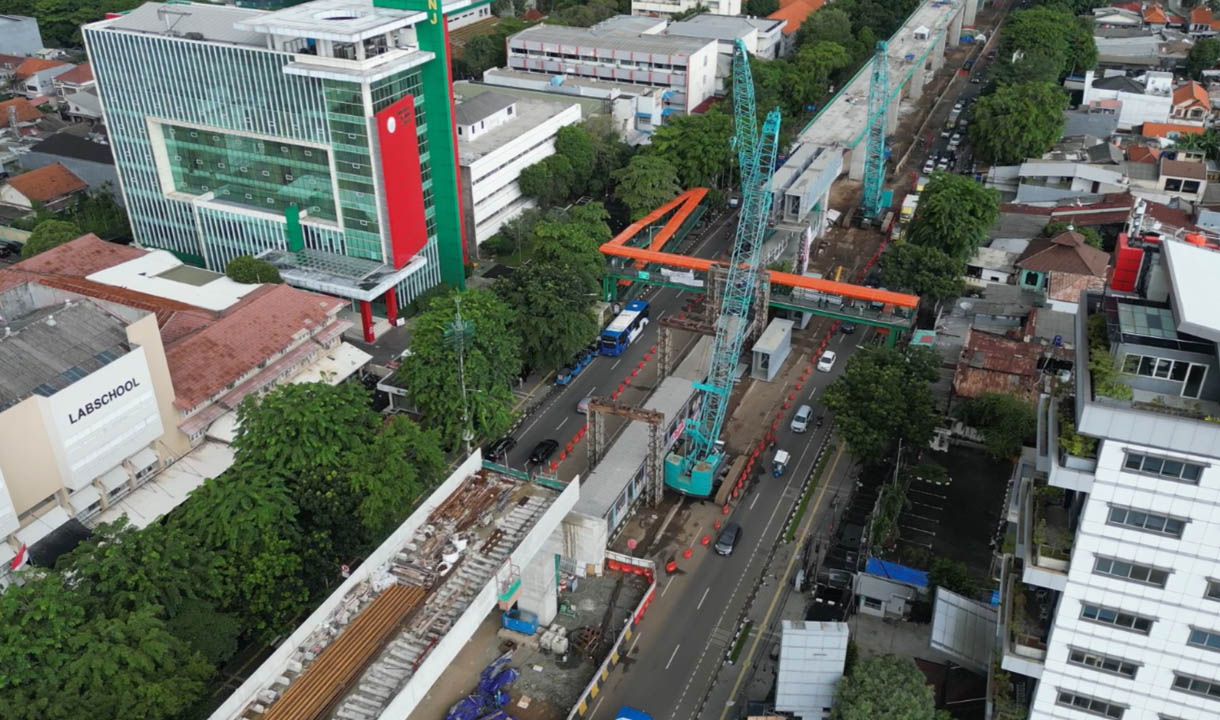 Pembangunan LRT Fase 1B Capai 44 Persen, Pengerjaan Area Stasiun Manggarai Dimulai 