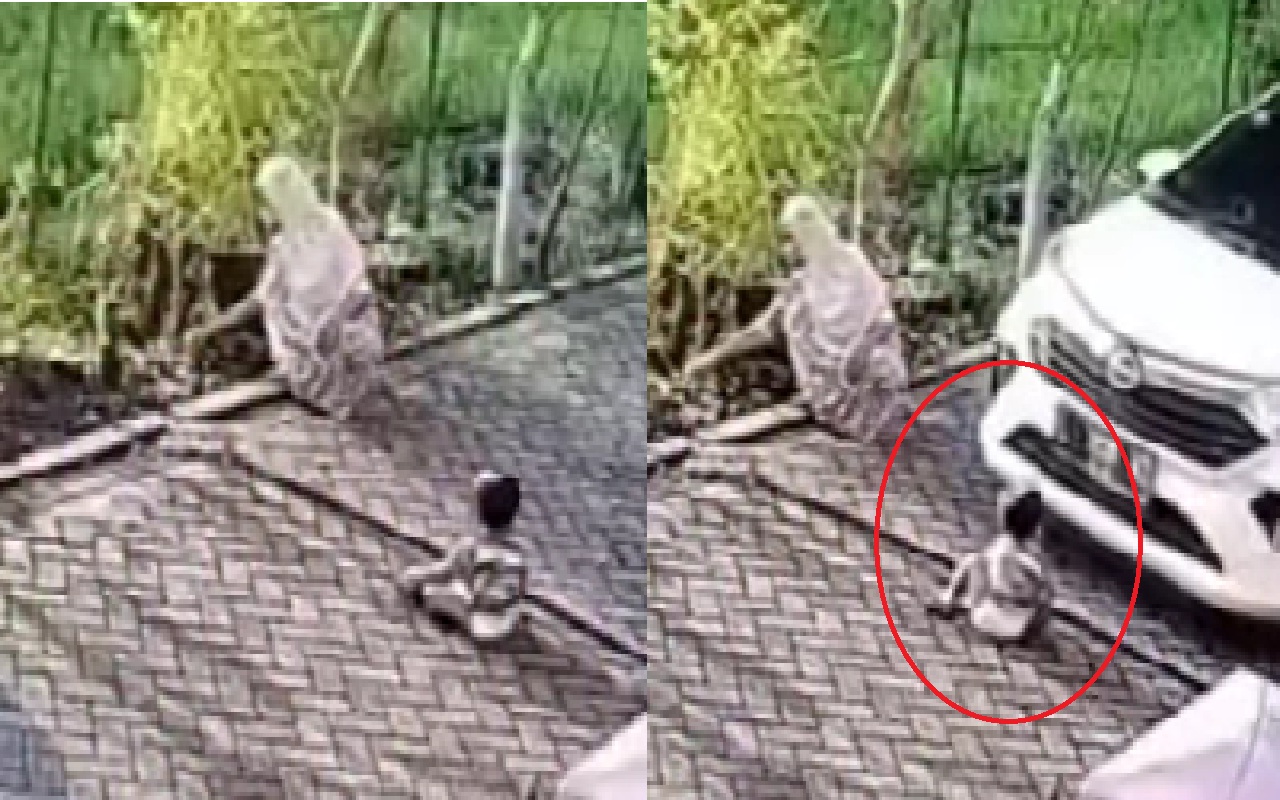 Viral Video CCTV Balita Selamat Usai Terlewati Kolong Mobil, Momen Bikin Deg-degan