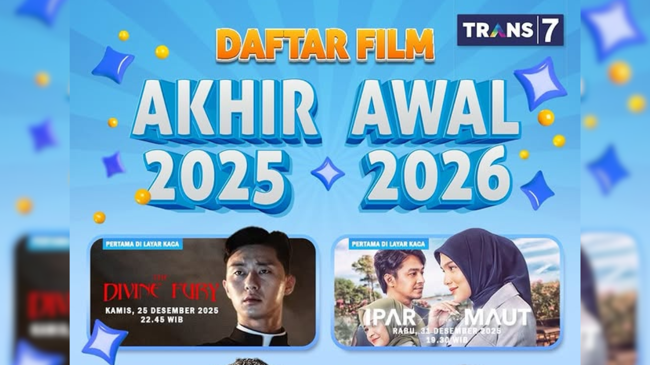 Jadwal Film Movievaganza Trans7 Spesial Nataru 24 Desember 2025 – 1 Januari 2026, Ada Romantis hingga Horor!