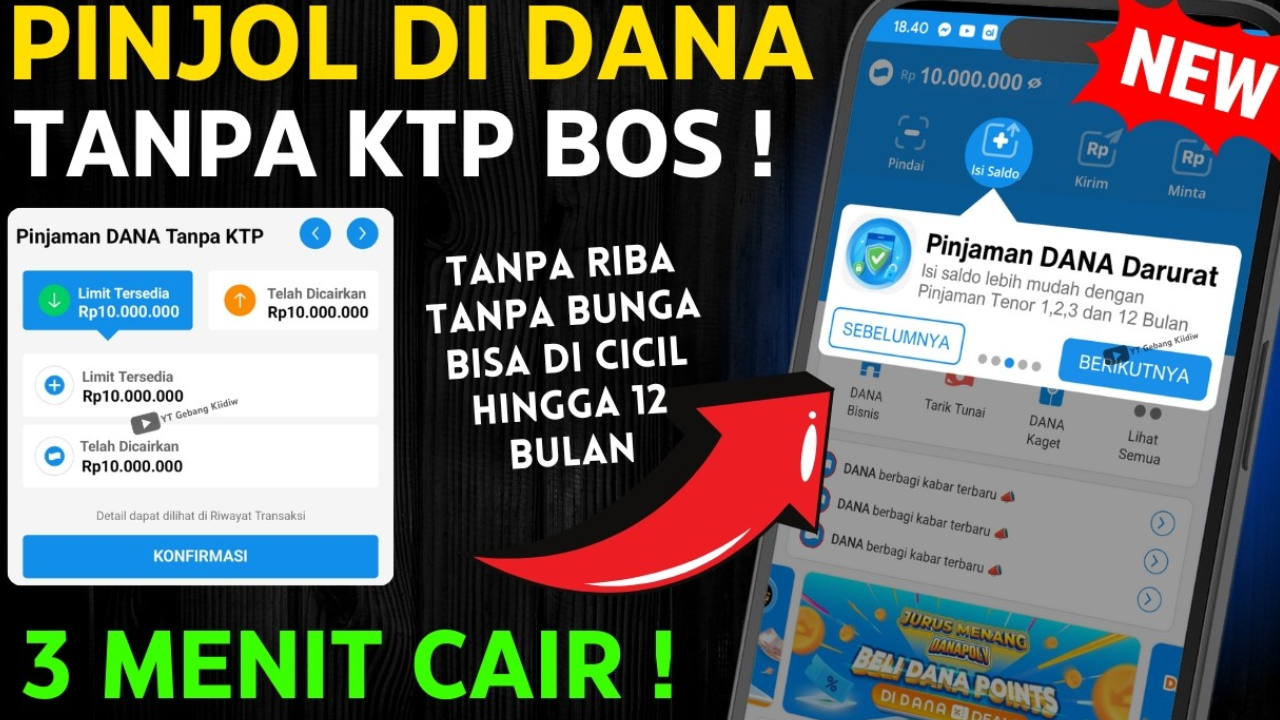Resmi OJK! Cara Pinjam Saldo Dana tanpa Pakai DANA Paylater 3 Menit Langsung Cair ke Dompet Digital, Limit hingga Rp30 Juta