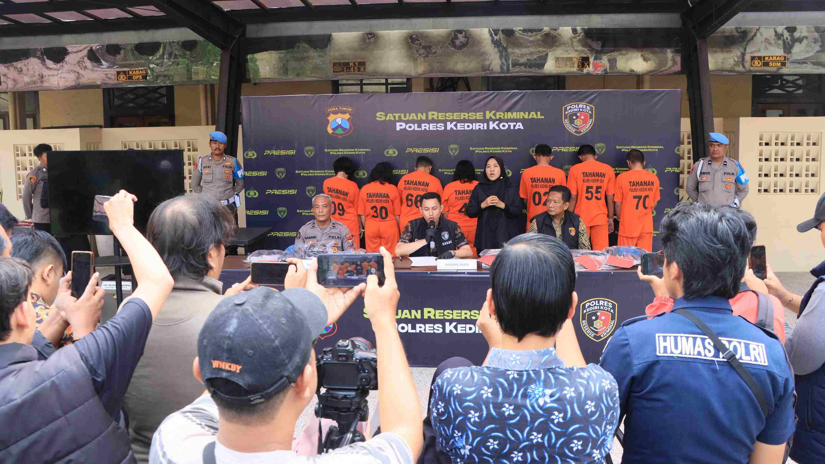 Polres Kediri Kota Amankan Komplotan Pencurian Swalayan Lintas Provinsi yang Viral