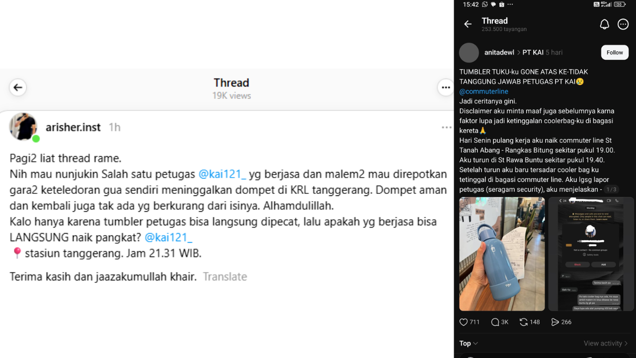 Heboh Tumbler Tuku Anita, Netizen Ramai-Ramai Spill Pengalaman Kehilangan Barang di KRL: Ada yang Balik, Ada yang Ikhlas