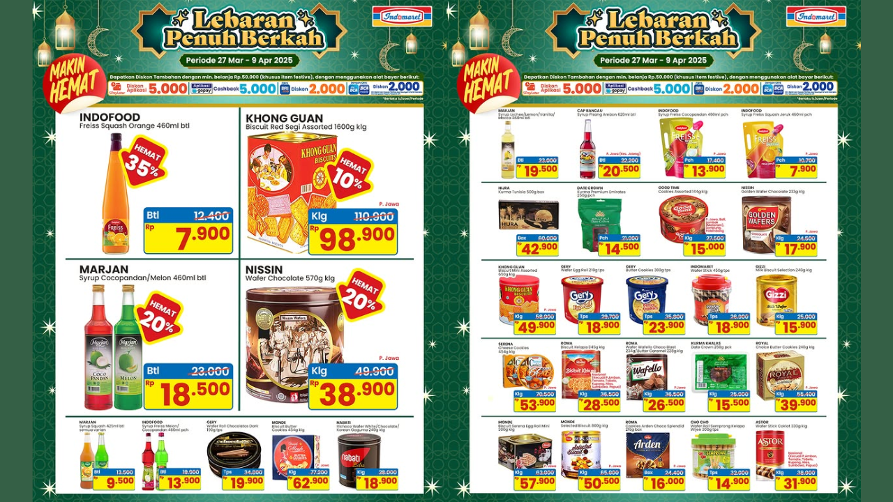 Katalog Promo JSM Indomaret Terbaru 28-30 Maret 2025, Spesial Lebaran Harga Biskuit Good Time Cuma Rp23.000 Aja!