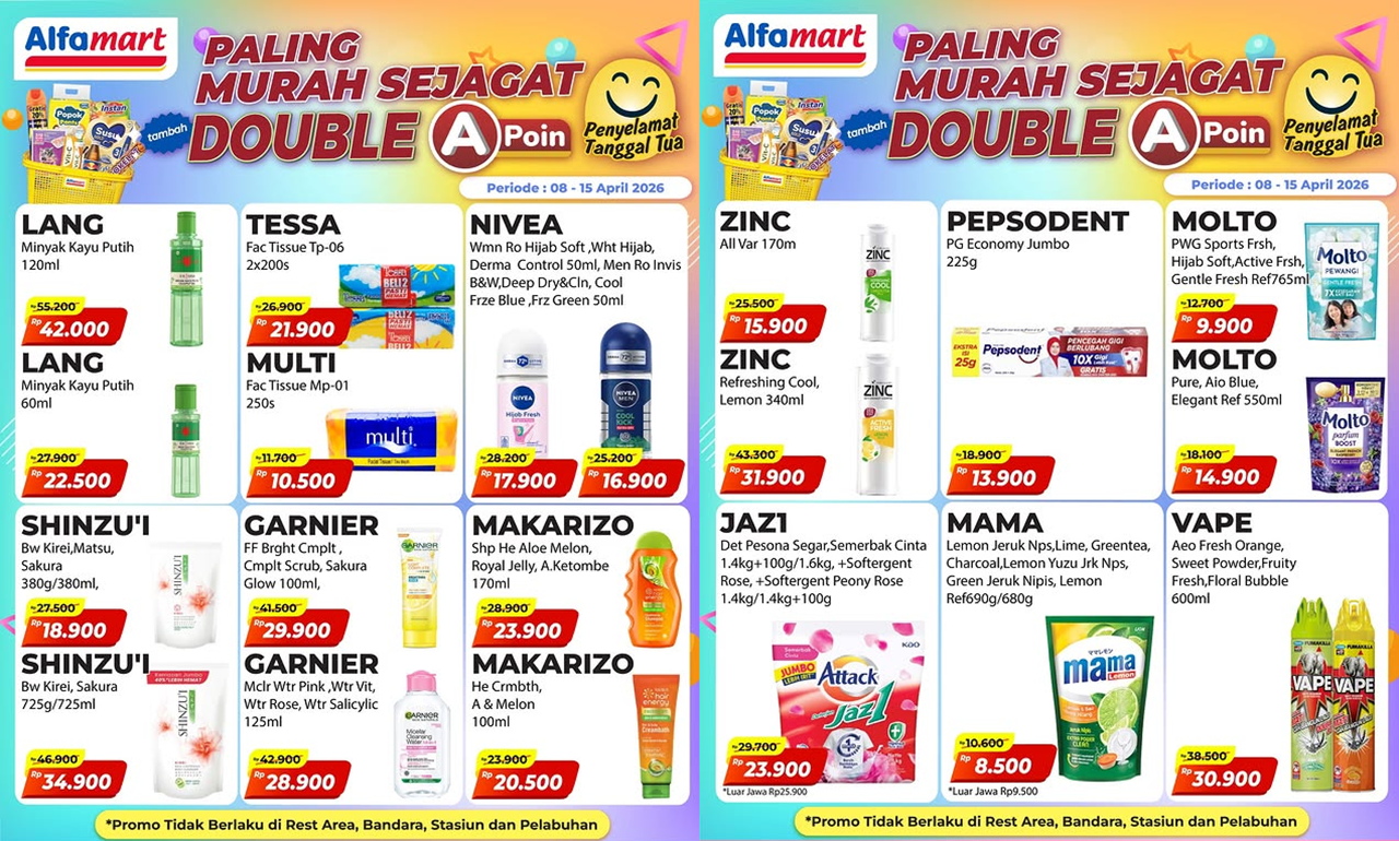 Katalog Promo JSM Alfamart 9-12 April 2026, Diskon Murah Molto Pewangi Rp9 Ribuan!