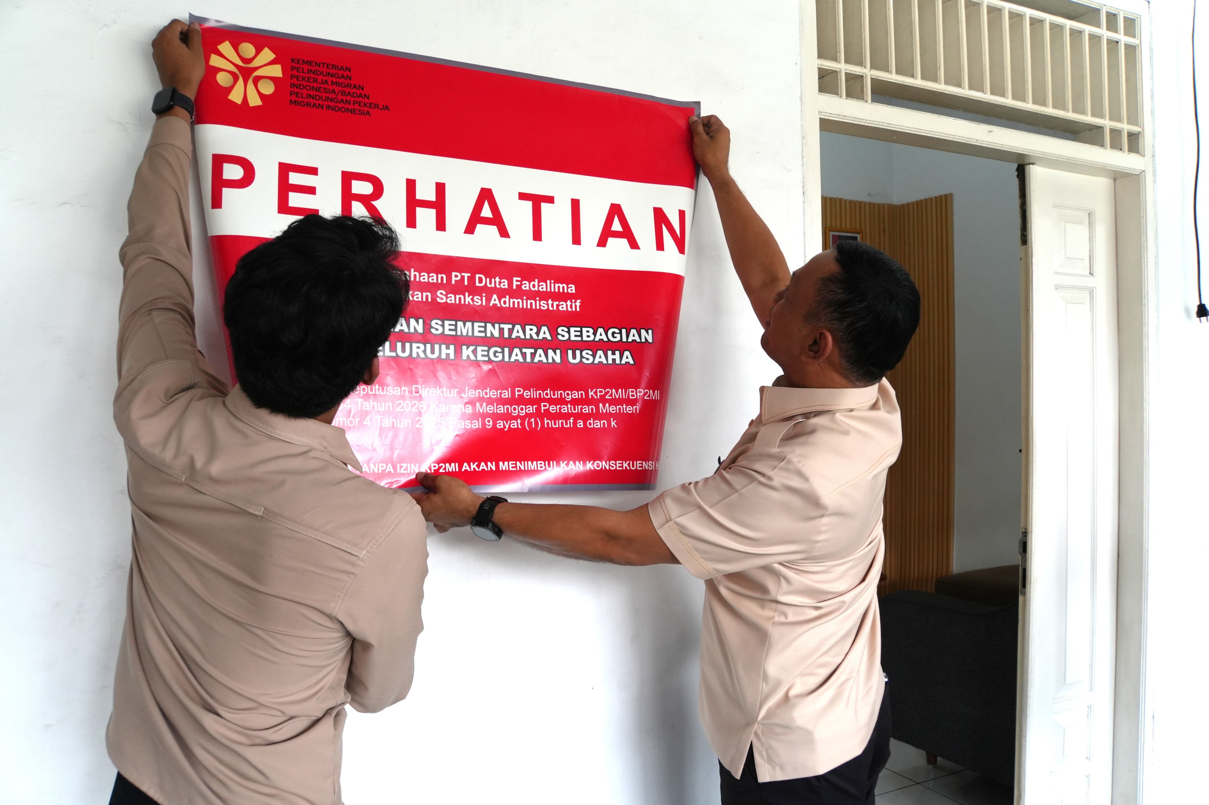Langgar Prosedur Penempatan, KP2MI Sanksi PT Duta Fadalima