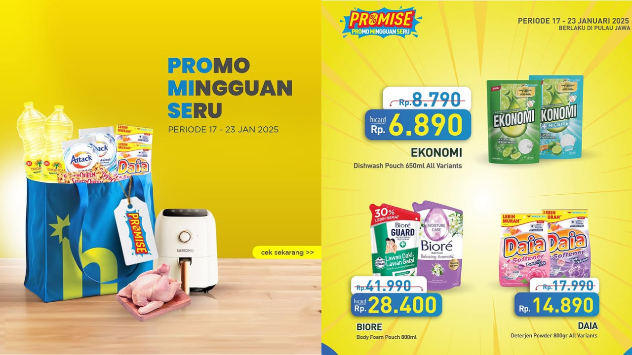 Katalog Promo Mingguan Hypermart 17-23 Januari 2025, Sabun Cuci Piring Ekonomi Cuma Rp6 Ribu!