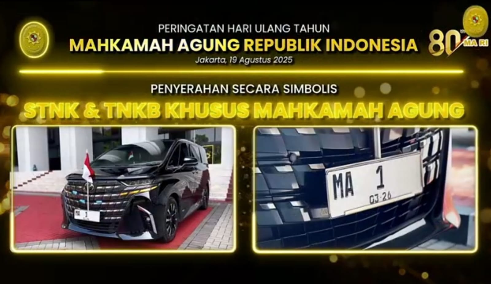 Simak! Mahkamah Agung Kini Resmi Punya Pelat Khusus, Ketua Pakai 'MA 1'