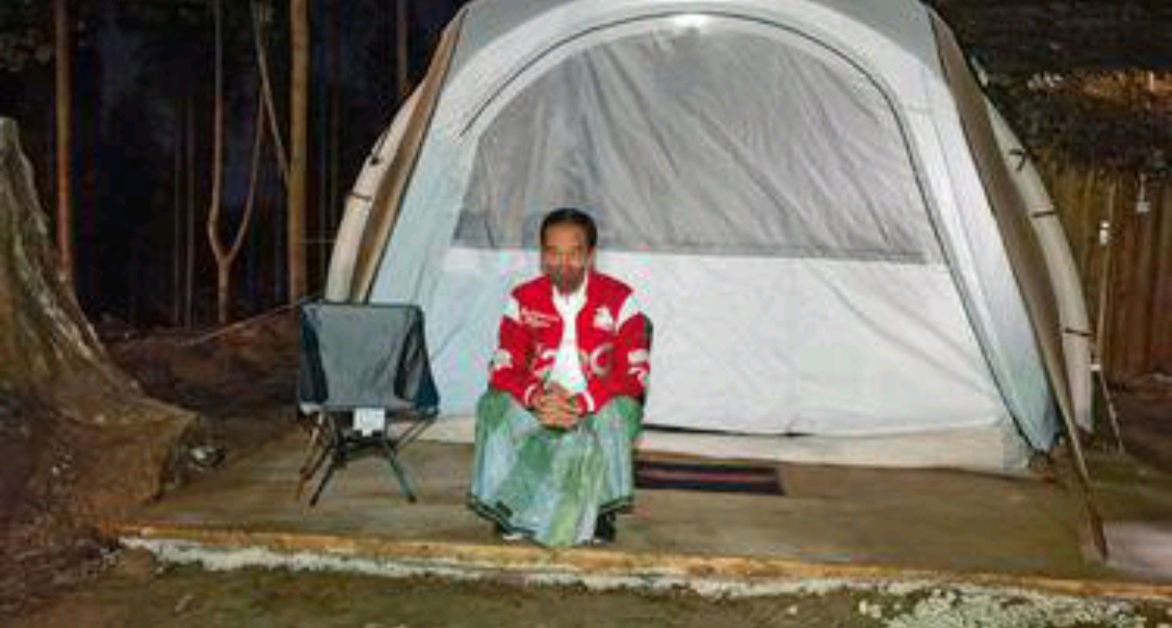 Jokowi dan Ibu Iriana Kemah Bareng di Hutan IKN
