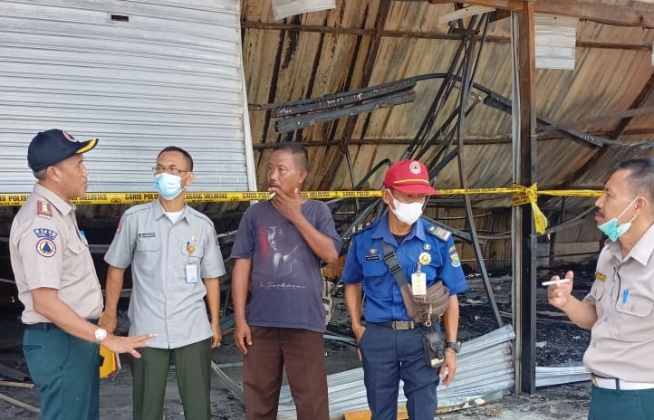 Pasar Mutiara Garuda Teluknaga Terbakar, Petugas BPBD Tangerang Investigasi