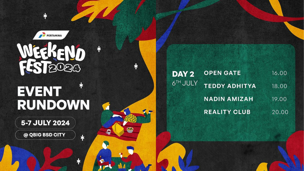 Rundown Konser Gratis di Weekend Fest 2024, Nadin Amizah dan Reality Club Tampil Hari Kedua