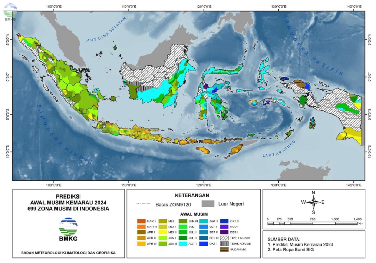 Puncak Musim Kemarau Indonesia Jatuh di Bulan Juli dan Agustus, BMKG Paparkan Analisanya