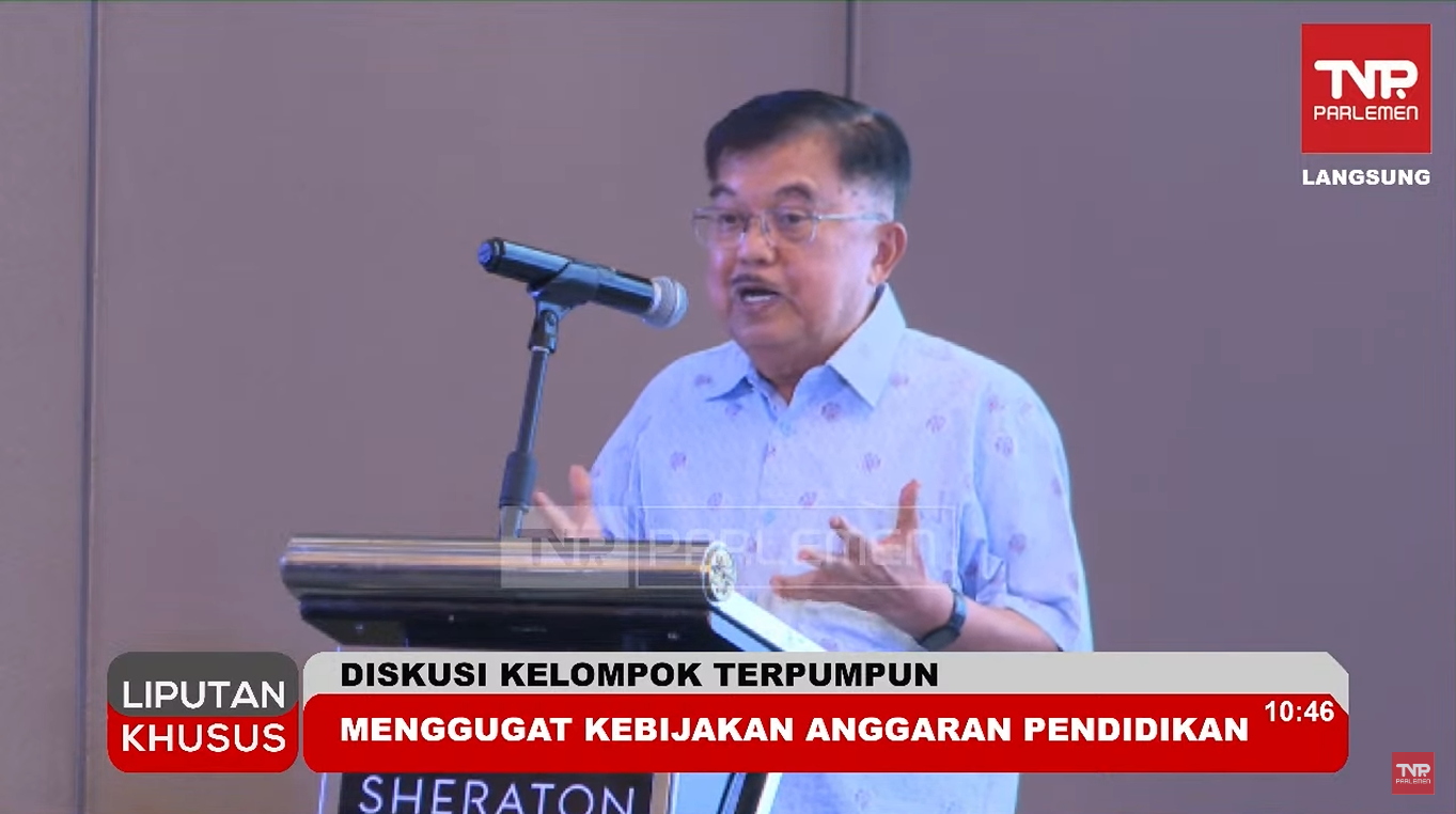 Jusuf Kalla Kritik Kebijakan Anggaran Pendidikan: Menteri Seharusnya Punya Latar Belakang Ahli Pendidikan