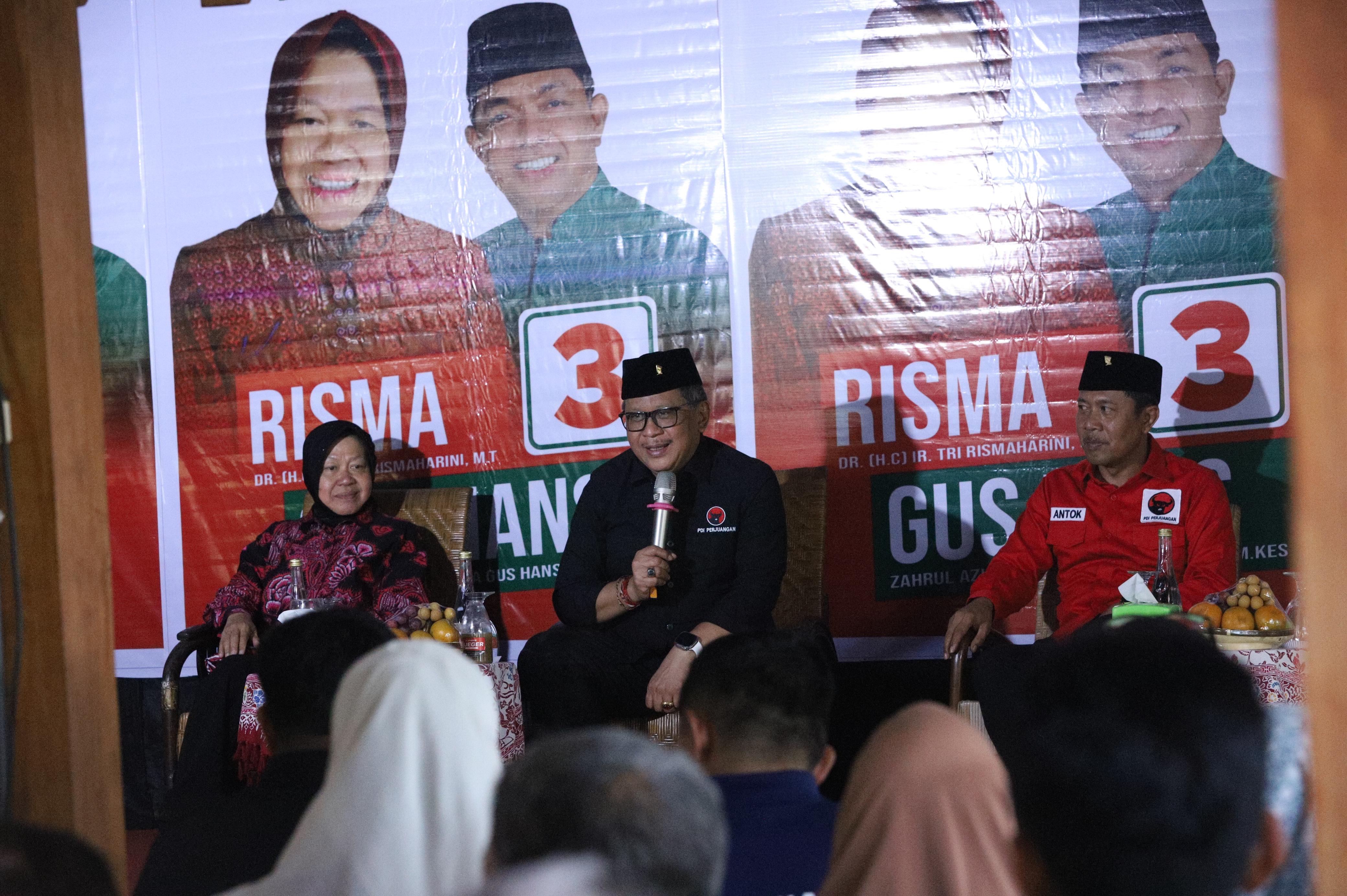 Sekjen PDIP Hasto Kristiyanto Bahas Kesejahteraan Petani di Ngawi, Risma Ungkap Potensi Kota Bambu